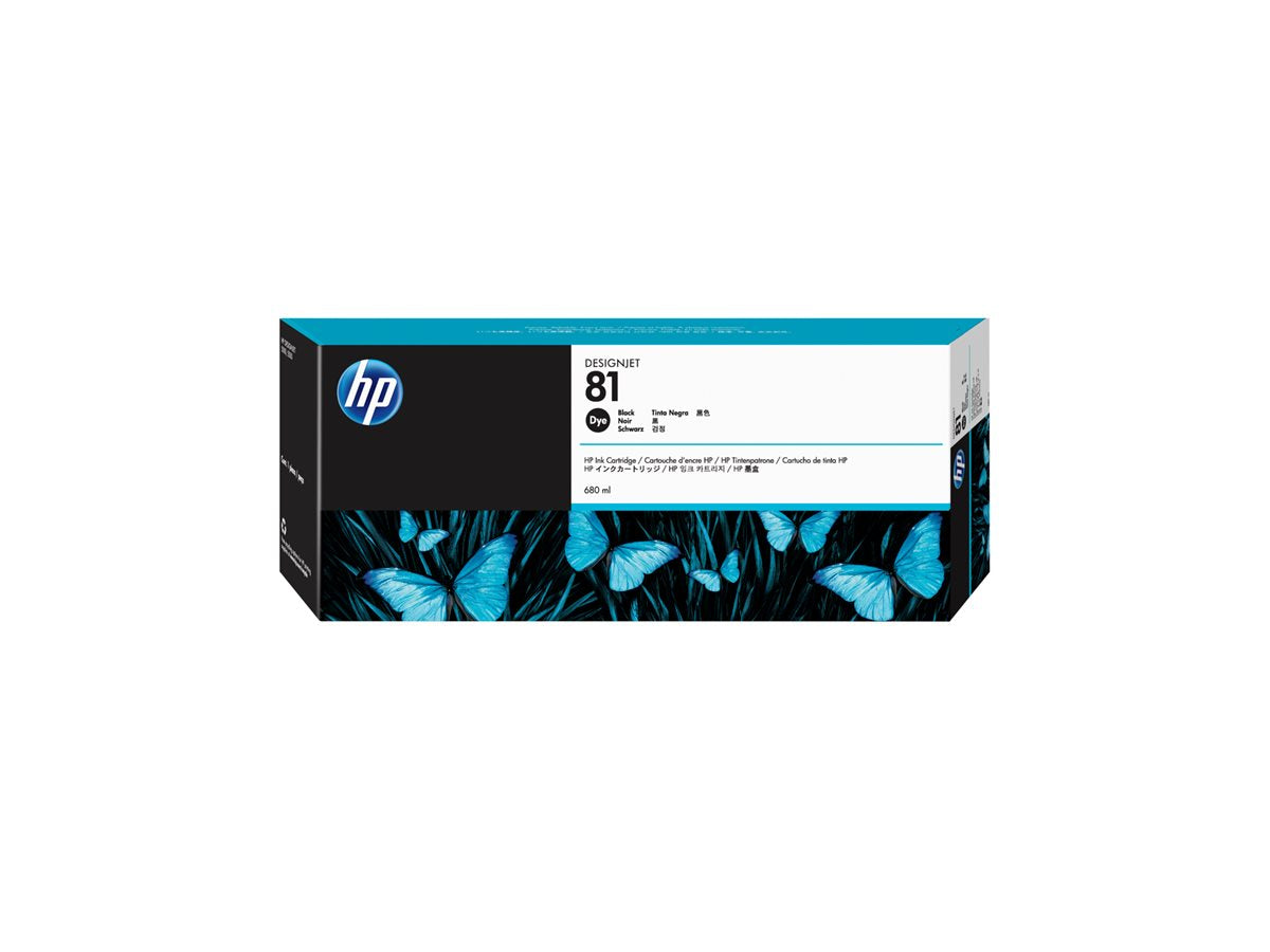HP 81 original dye Ink cartridge C4930A black standard capacity 680ml 1-pack
