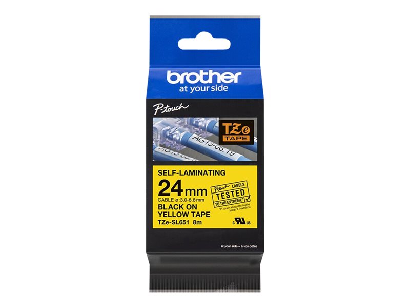 BROTHER TZeSL651 tape Black on Yellow 24mm