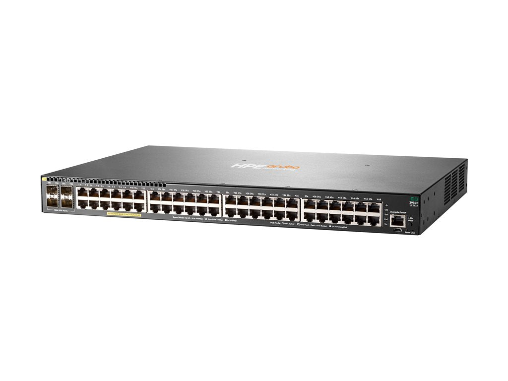 HEWLETT PACKARD ENTERPRISE HPE Aruba 2930F 48G PoE+ 4SFP Switch Europe English