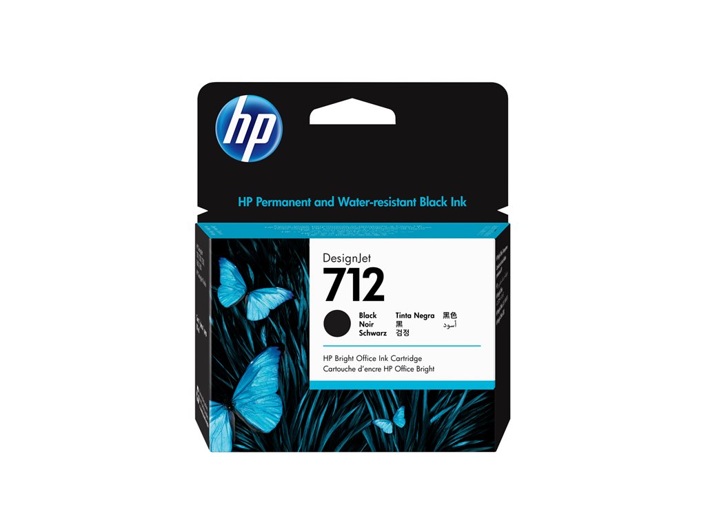 HP 712 80-ml Black Designjet Ink Cartridge