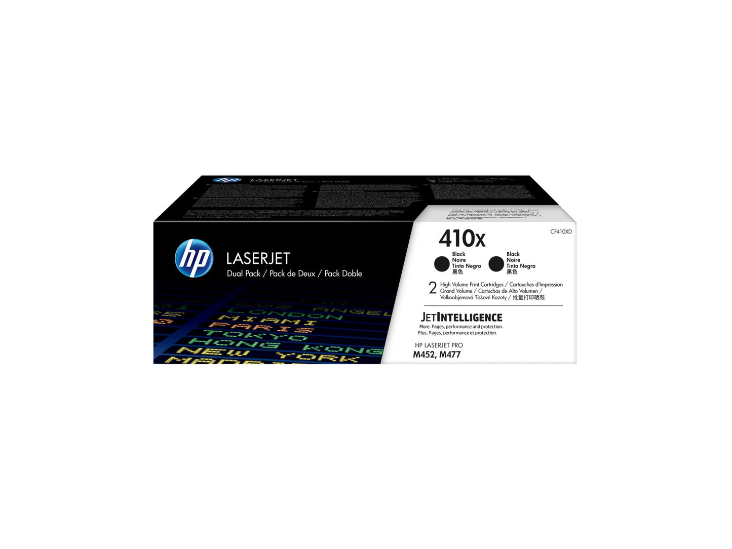 HP 410X original LaserJet Toner Cartidge CF410XD Black High Yield 2-pack