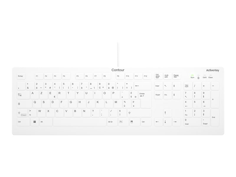 CHERRY CHERRY Flat Profile Hygiene Desktop Keyboard Sealed USB White (FR)