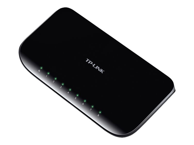 TP-LINK 8-Port-Gigabit-Desktop-Switch - 8x 10/100/1000MBit/s-RJ45-Ports - plastic case (new Design) - V6.0