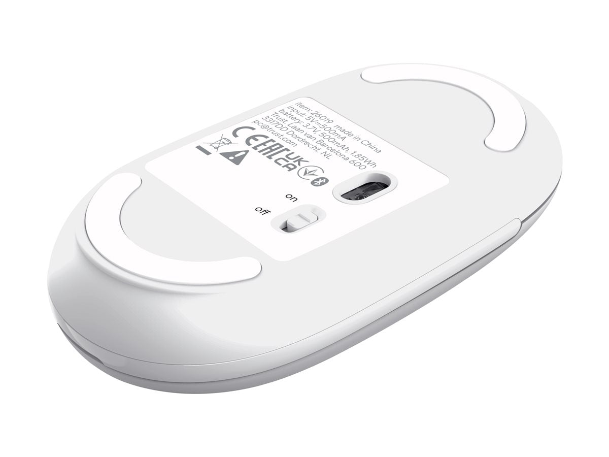 TRUST TRUST Souris sans fil SERON hyperscroll multi-connexion rechargeable blanc