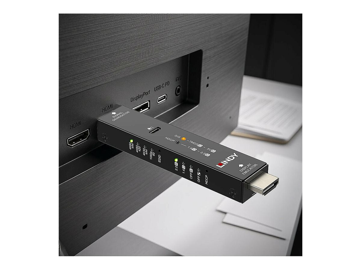 LINDY Générateur de signaux HDMI 4K60 et émulateur daffichage
