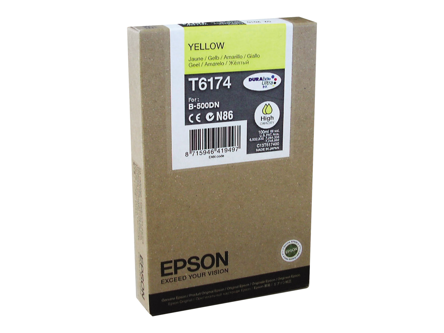 EPSON 1LB T6174 ink cartridge yellow high capacity 100ml 1-pack