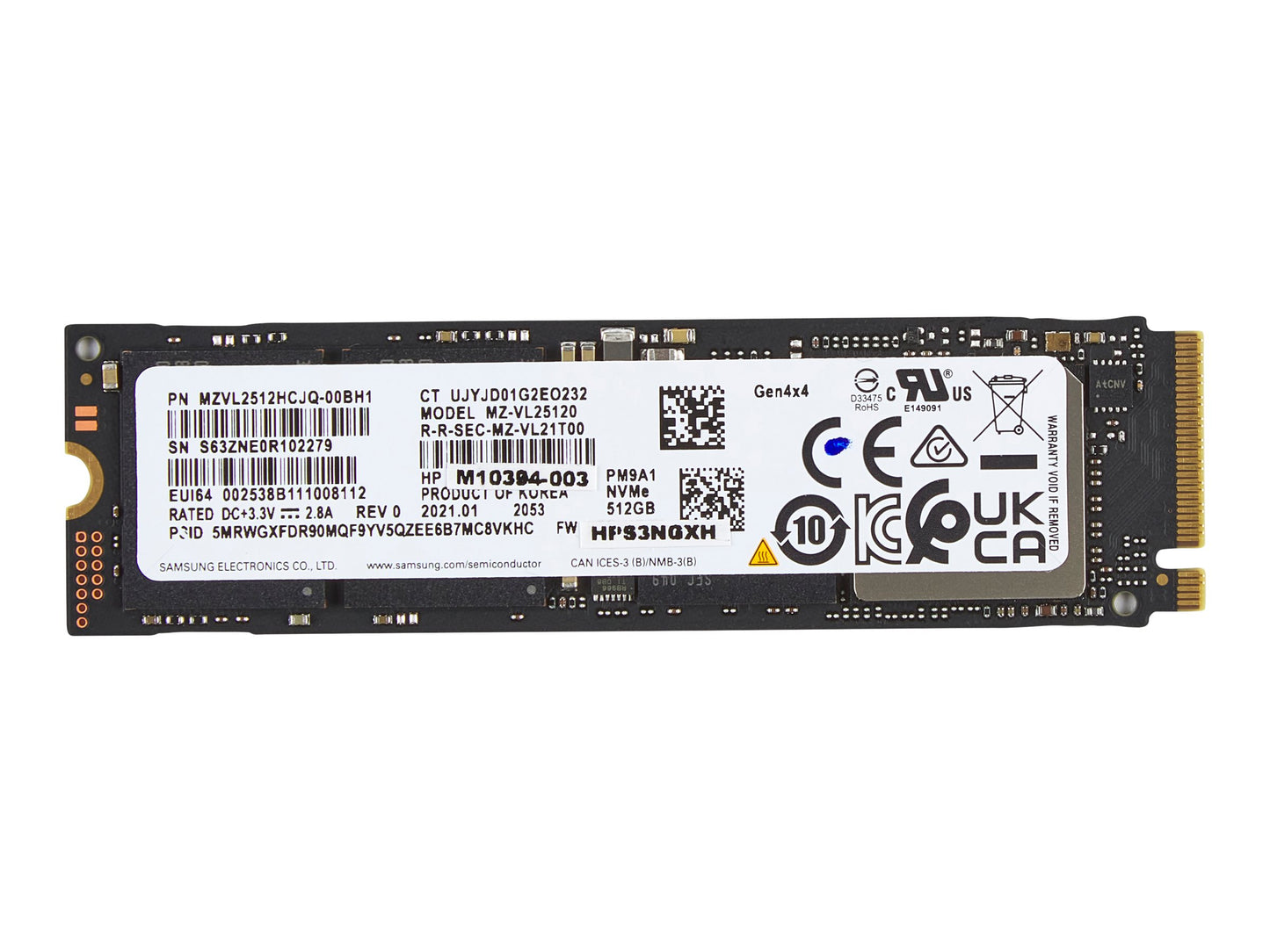 HP 512Go PCIe-4x4 NVMe M.2 SSD