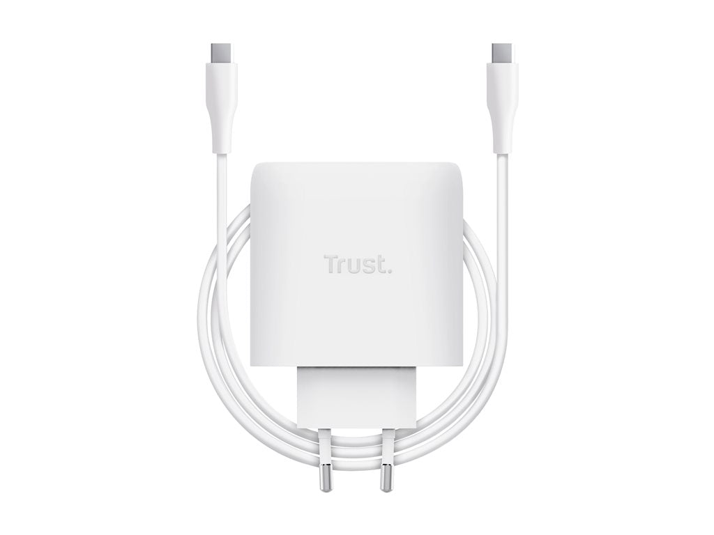 TRUST TRUST Chargeur MAXO USB 65 watts GAN 2 ports USB-C + câble noir