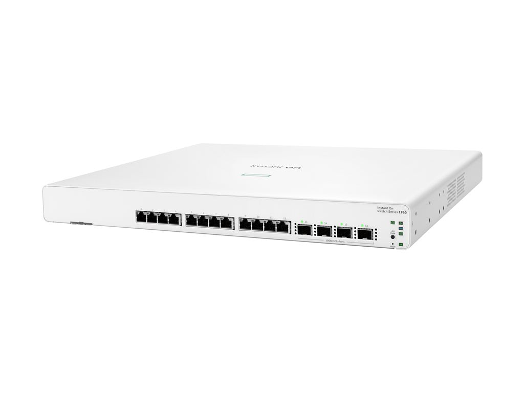 HPE Networking Instant On 1960 12XGT 4SFP+ Switch Commutateur C2+ intelligent 12 x 100/1000/10000 + 4 x 10 Gigabit SFP+