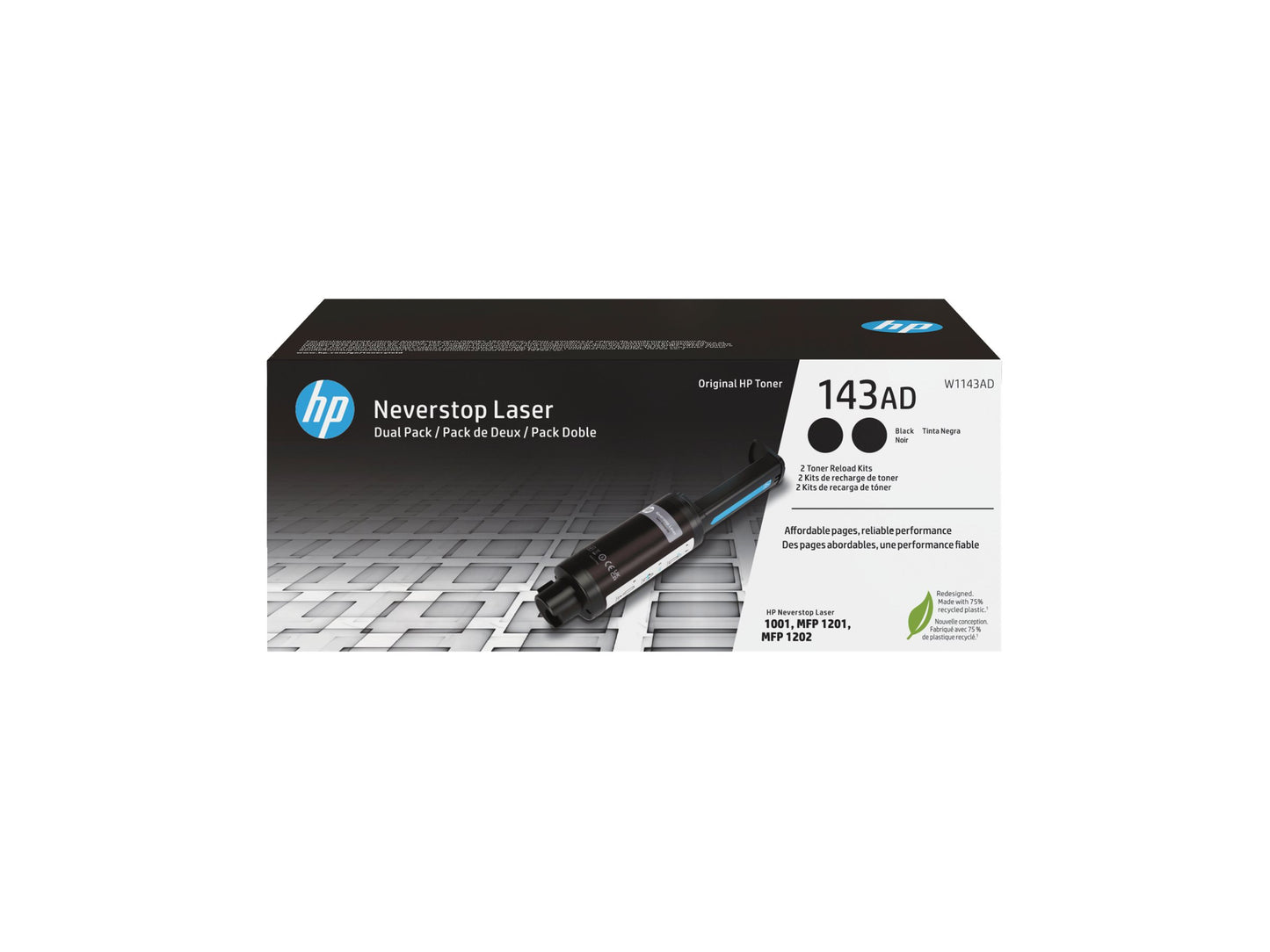 HP 143AD Neverstop Toner Reload Kit 2-Pack