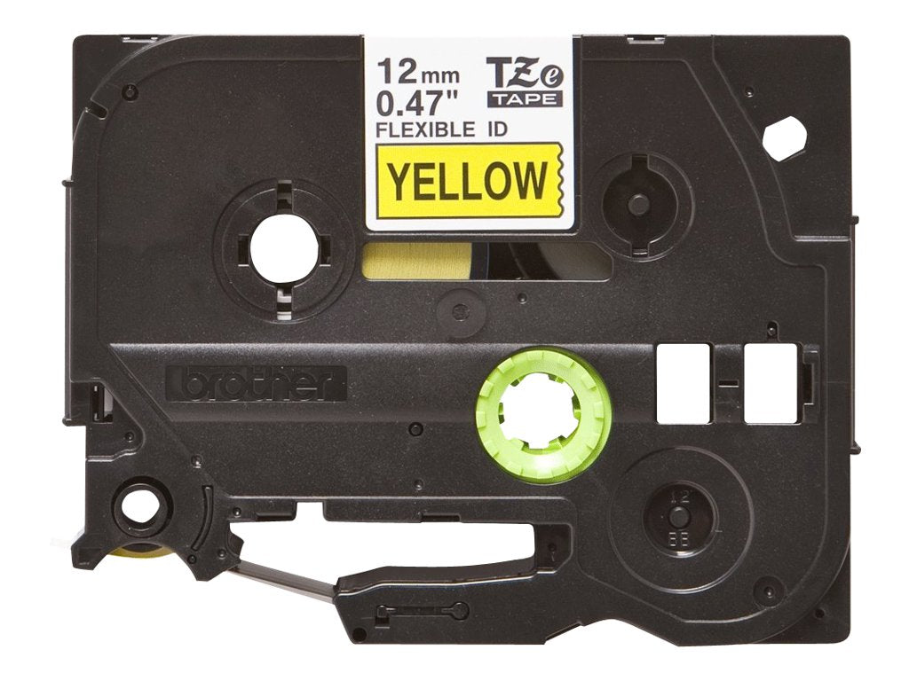 BROTHER P-TOUCH TZE-FX631 noir sur jaune 12mm
