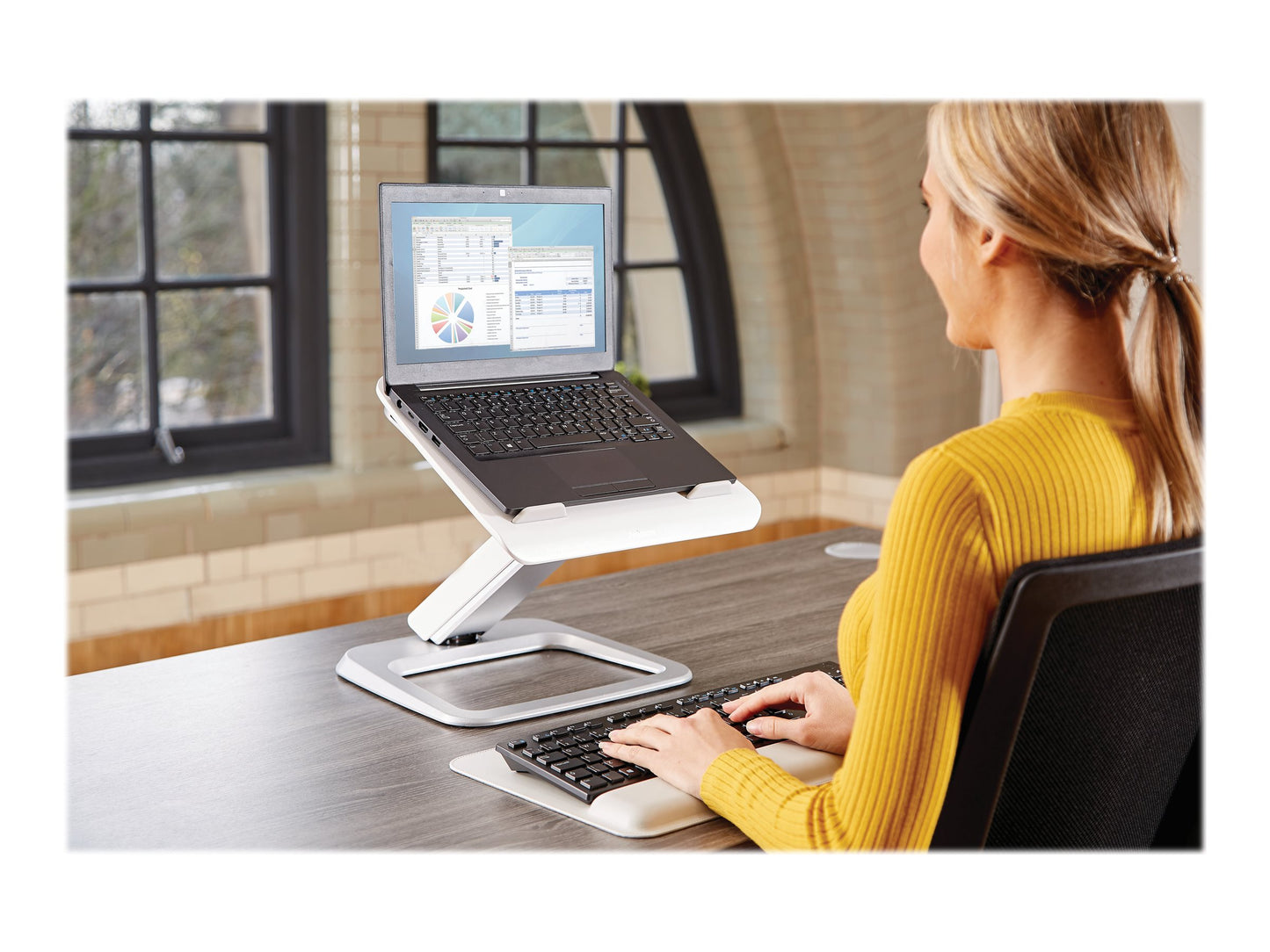 FELLOWES SUPPORT ORDINATEUR PORTABLE HANA 230V EU/UK - BLANC