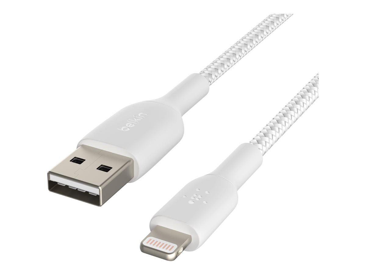 BELKIN BOOST CHARGE USB-A to Lightning Cable Braided 3M White