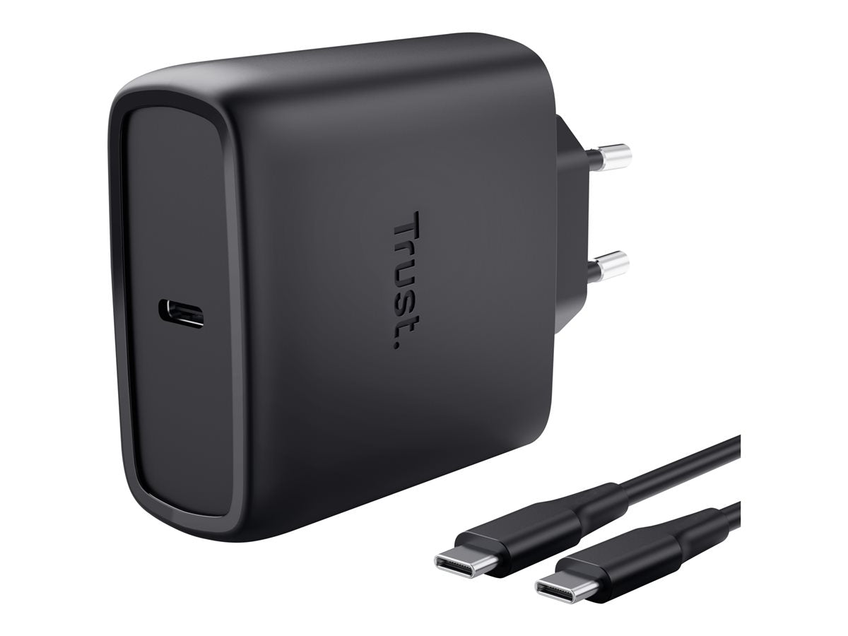 TRUST Chargeur GaN USB-C 65W Noir EU MAXO