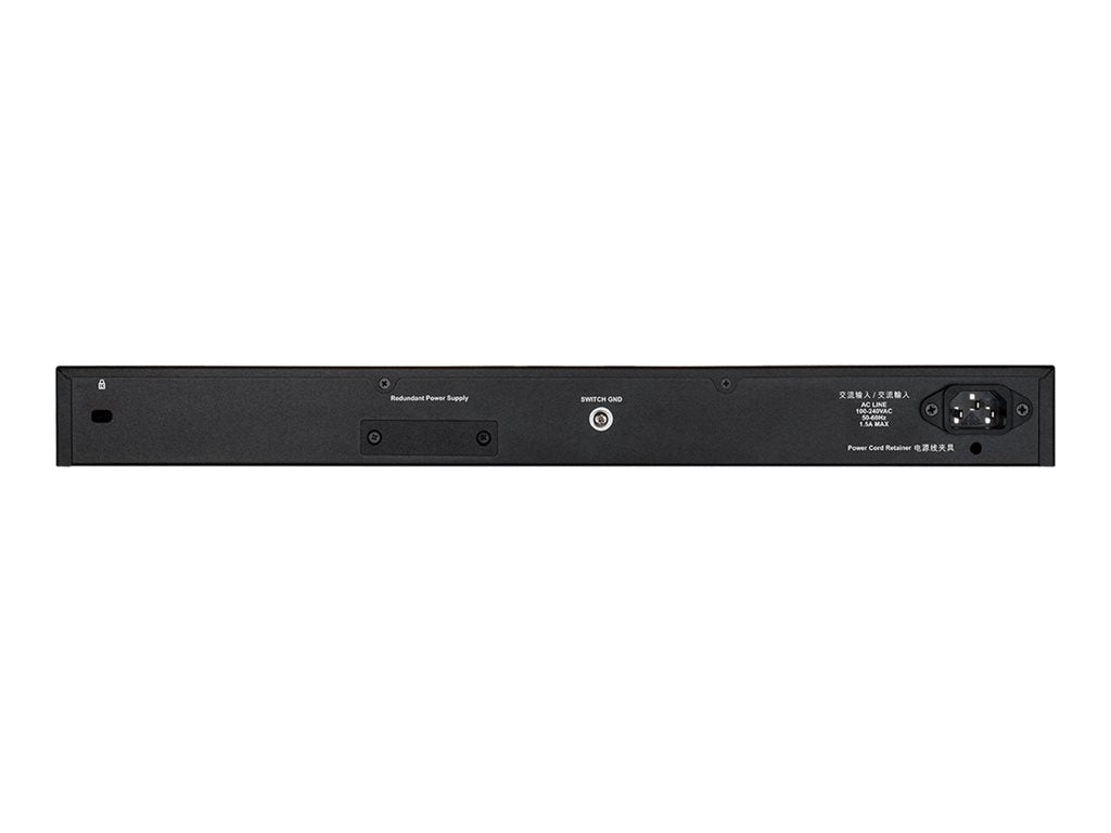 D-LINK L3 Light Switch 24 Gigabit Ports & 2 10GBASE-T Ports & 4 10GbE SFP+ Ports Physical Stack Up To 9 Units
