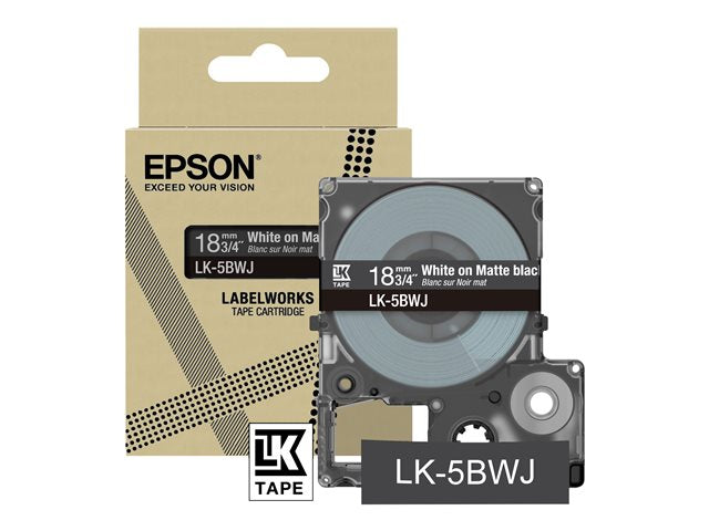EPSON EPSON Matte Tape Black/White 18mm 8m LK-5BWJ