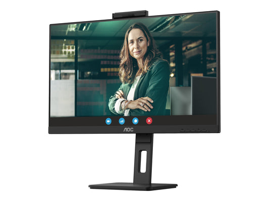 AOC 24P3QW Ecran 24" 1920 x 1080 Full HD (1080p) @ 75 Hz - IPS - 300 cd/m² - 1000:1 - 4 ms - 2xHDMI, DisplayPort - HP - WEBCAM