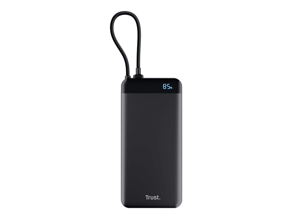 TRUST Powerbank FIERA 20.000 mAh avec câble fixe USB-C - Black
