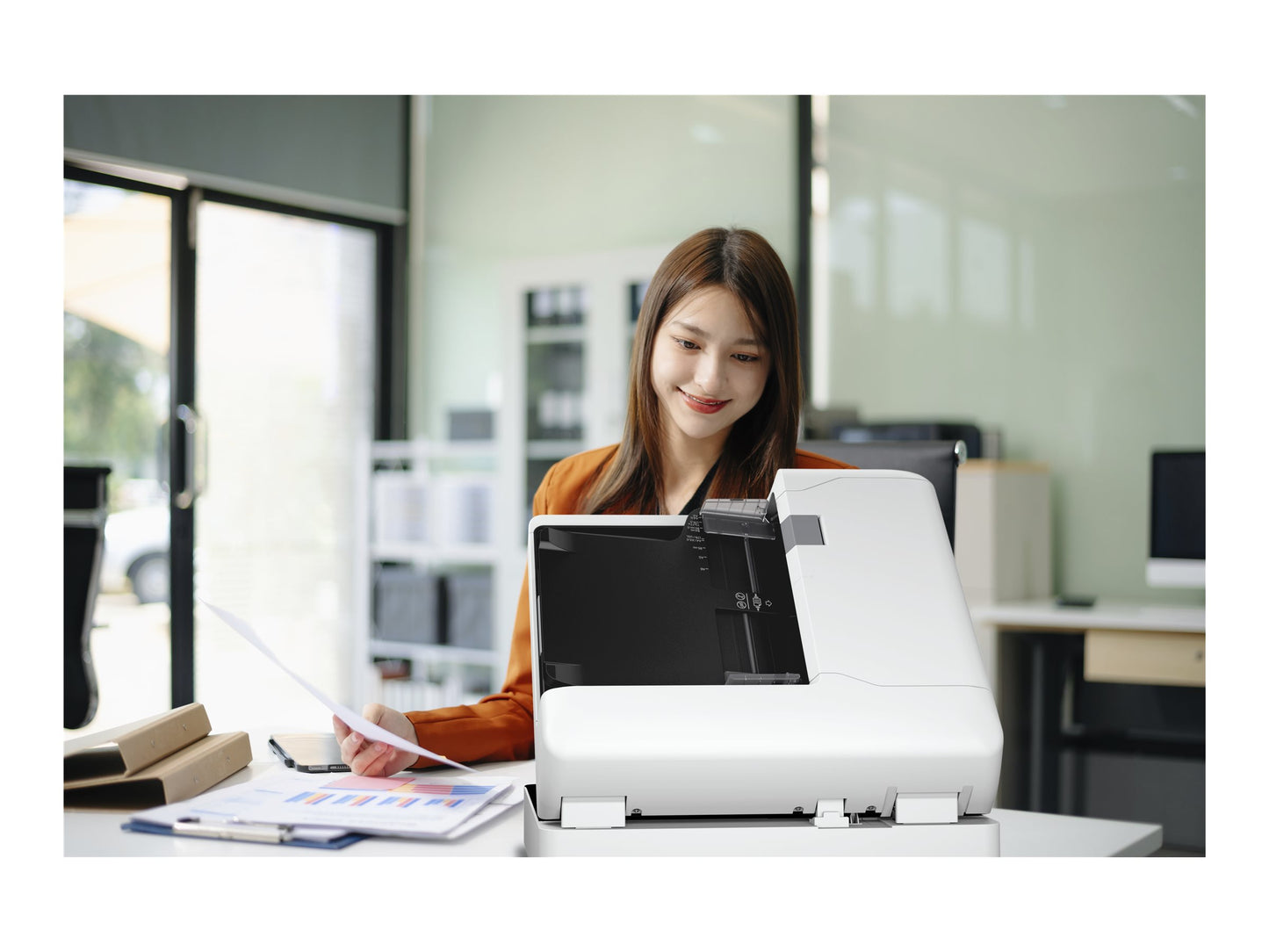EPSON WorkForce DS-71000WN 70ppm/140ipm speed Scanners BM 600 DPI x 600 DPI Horizontal x Vertical Input 30 Bits Color