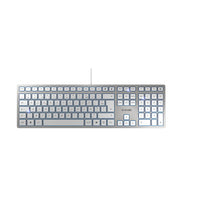 CHERRY KC 6000 SLIM Clavier 105+6 touches USB blanc/argent Layout FRANCAIS