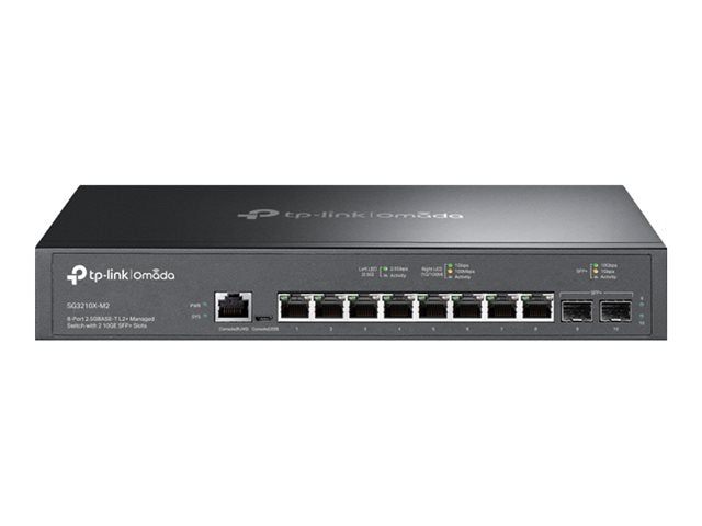 TP-LINK TP-LINK SG3210X-M2 Omada 8-Port 2.5GBASE-T L2+ managed Switch 8x 2.5G 2x 10G SFP+ 1x RJ45/Micro-USB Console Port