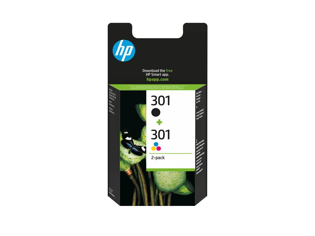 HP 301 original Ink cartridge N9J72AE Combo 2-Pack Standard Capacity Black and Colour cartridge