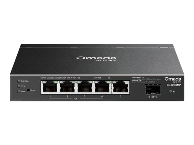 TP-LINK Omada Access 6-Port Gigabit Switch with 4-Port PoE+