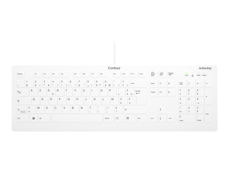 CHERRY CHERRY Flat Profile Hygiene Desktop Keyboard Sealed USB White (FR)