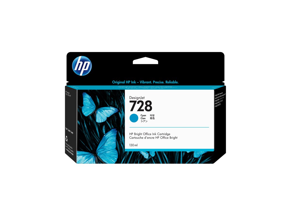 HP 728 original 130-ml Cyan Ink cartridge F9J67A