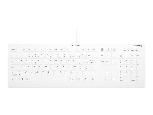 CHERRY CHERRY Flat Profile Hygiene Desktop Keyboard Sealed USB White (FR)