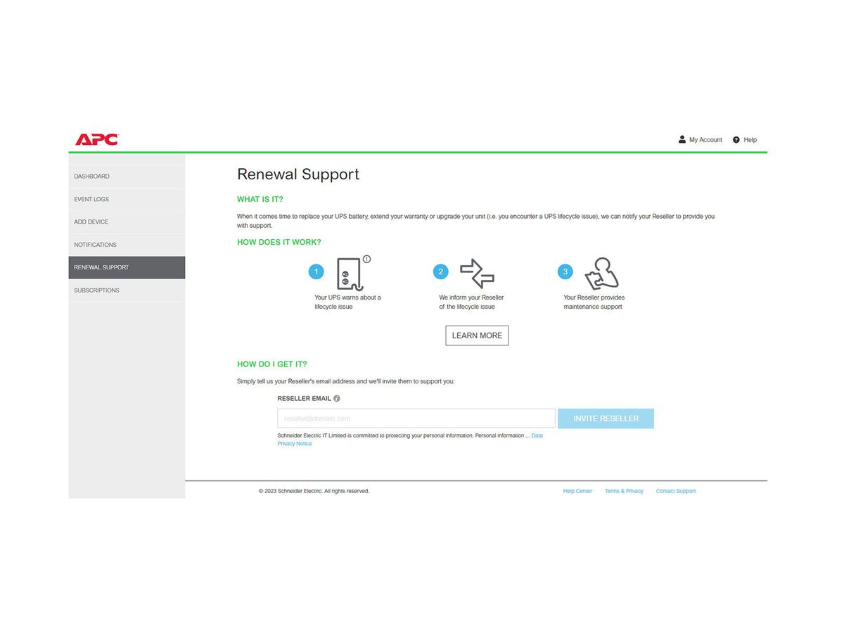 APC 1-UPS Standard 1Y Plan Smart Connect