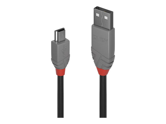 LINDY Câble USB 2.0 type A vers Mini-B Anthra Line 3m