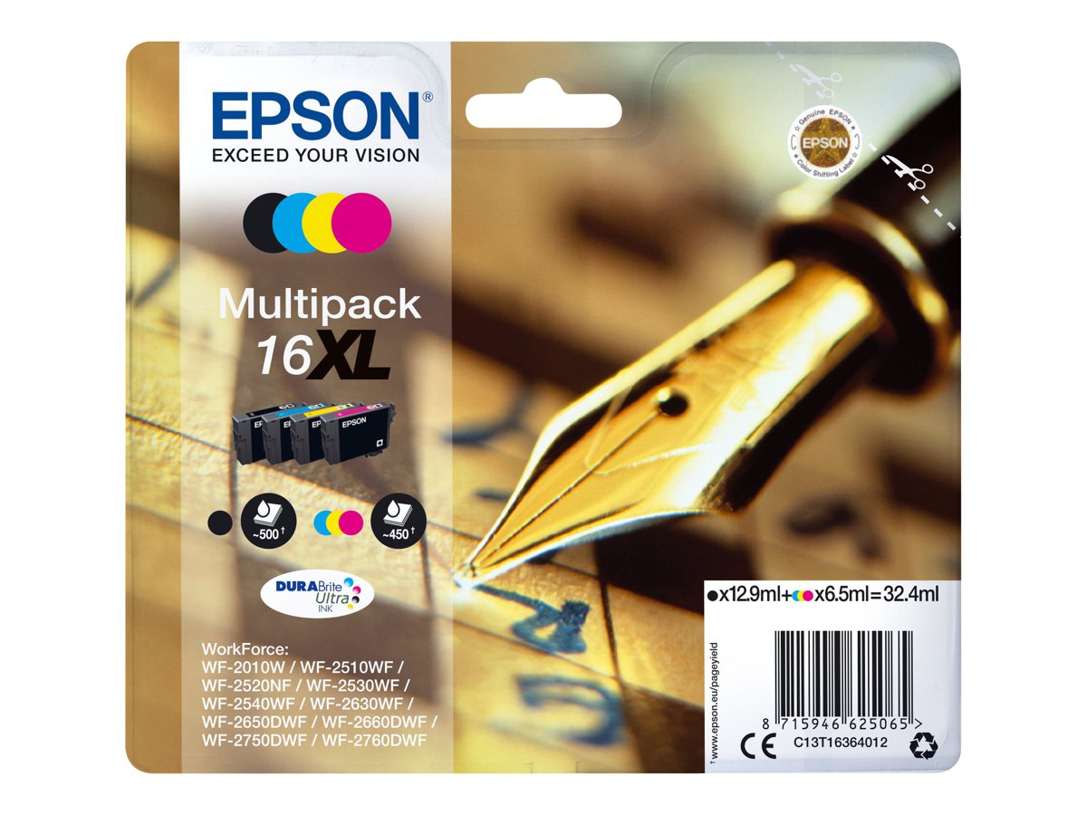 EPSON EPSON 2LB 16XL ink cartridge black and tri-colour high capacity 32.4ml 1-pack blister without alarm