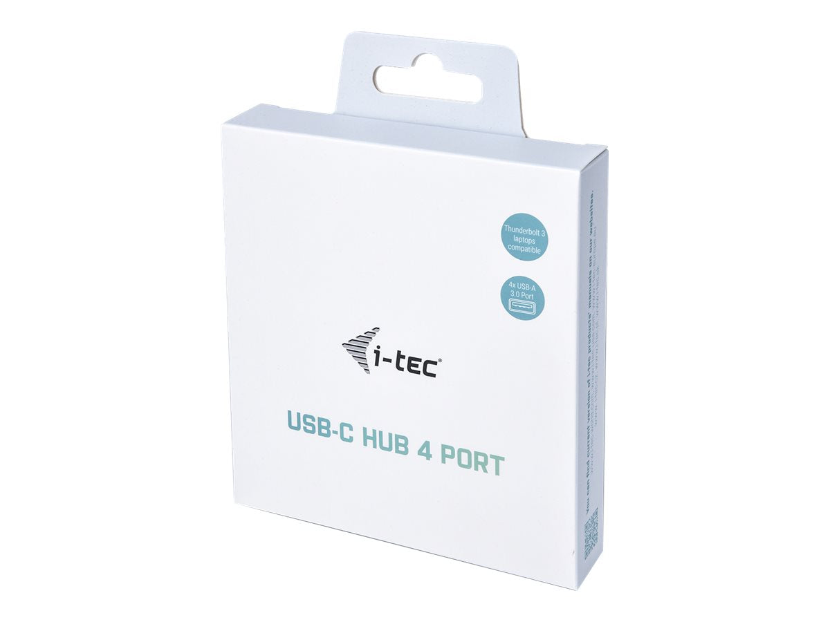 I-TEC USB C Metal HUB 4 Port without power adapter ideal for Notebook Tablet PC supports Win Mac OS compatible with Thunderbolt 3