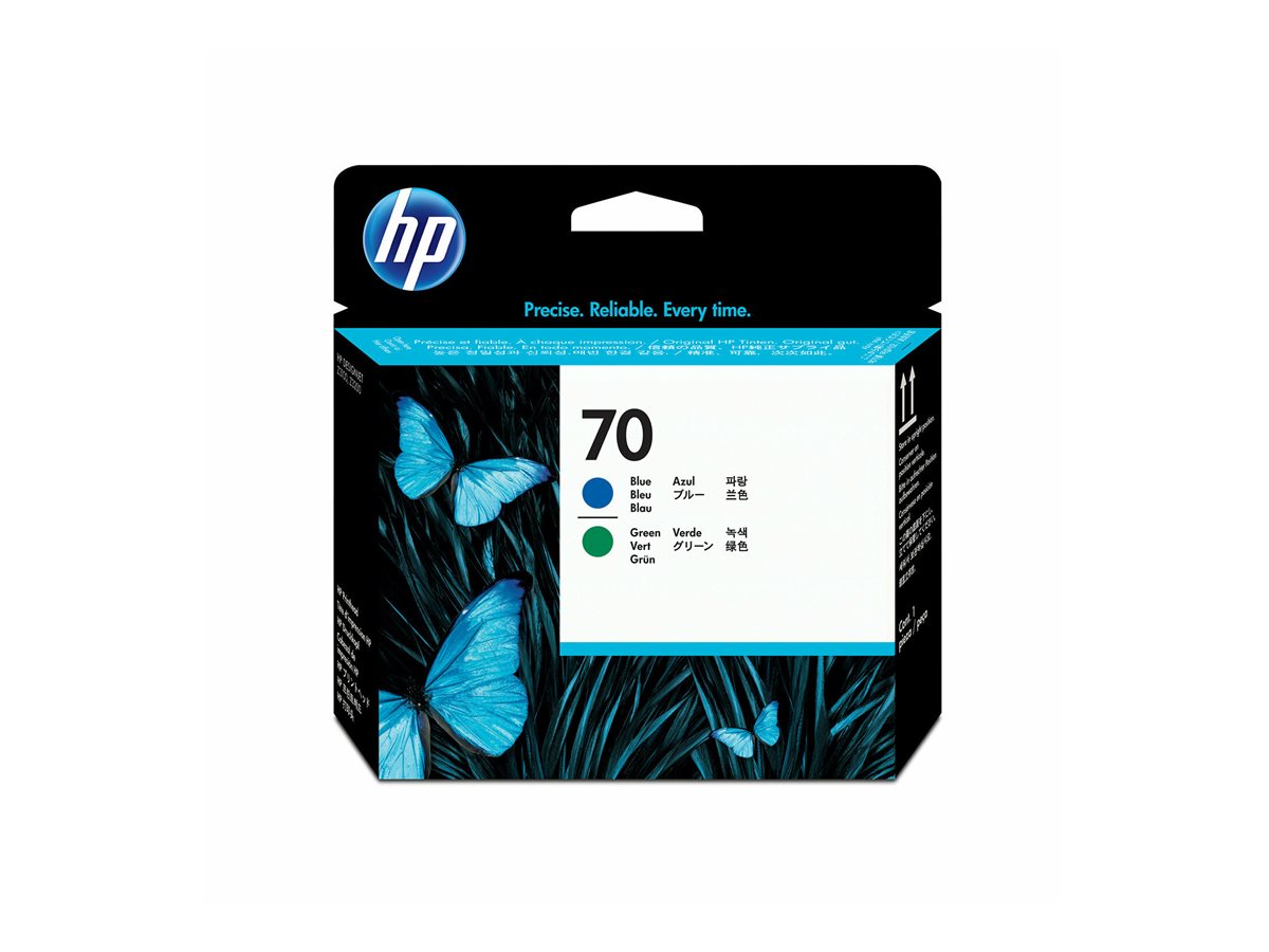 HP 70 original printhead C9408A blue and green
