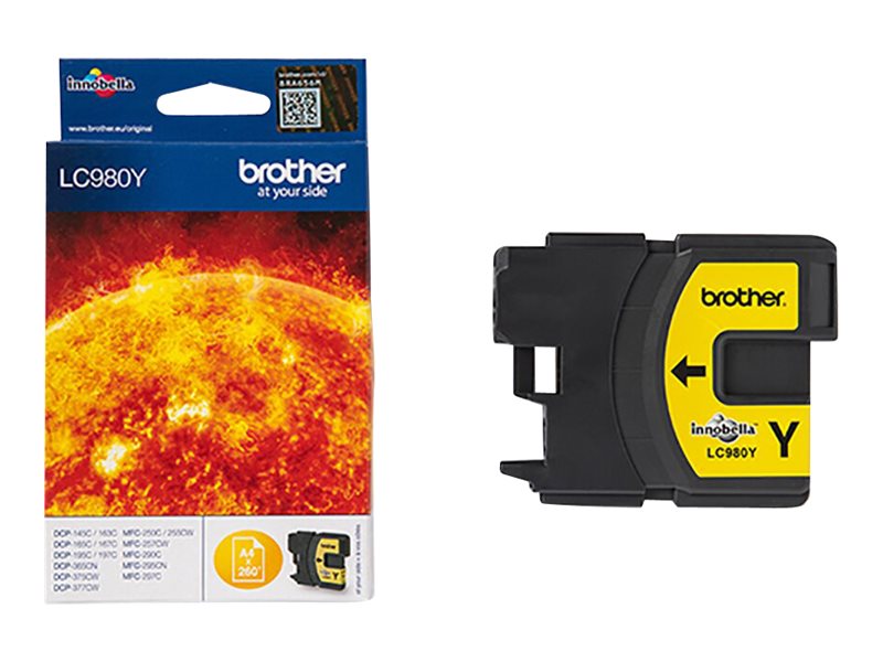 BROTHER CARTOUCHE ENCRE JAUNE (300 PAGES) POUR DCP145C-165C, MFC250C-290C