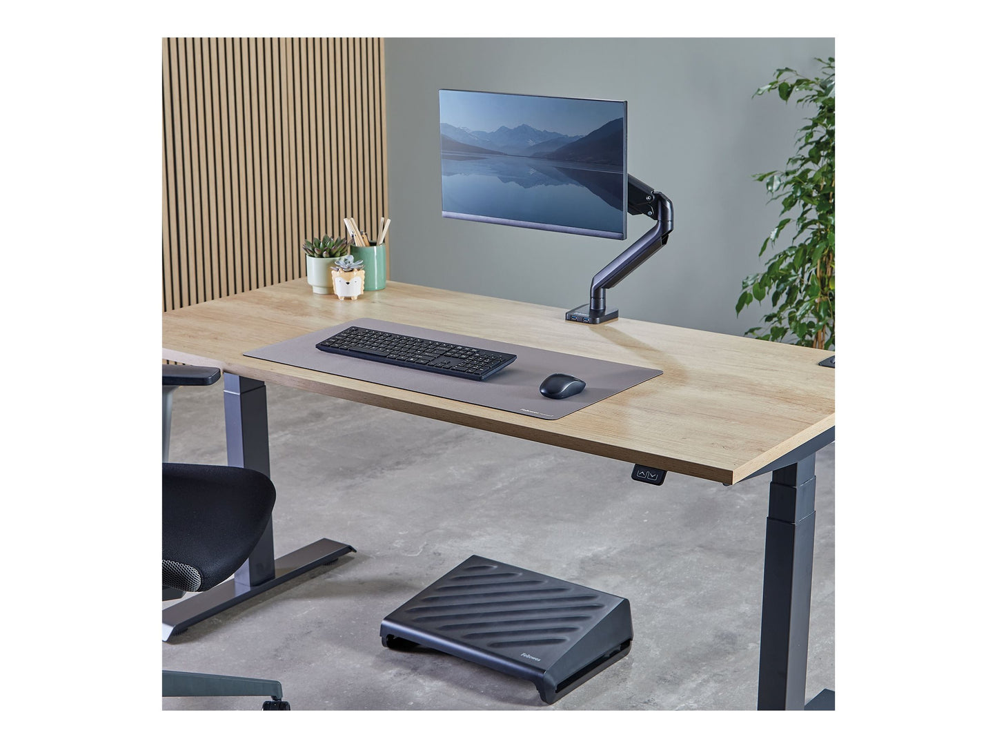 FELLOWES TAPIS SOUS MAIN DE BUREAU GRIS
