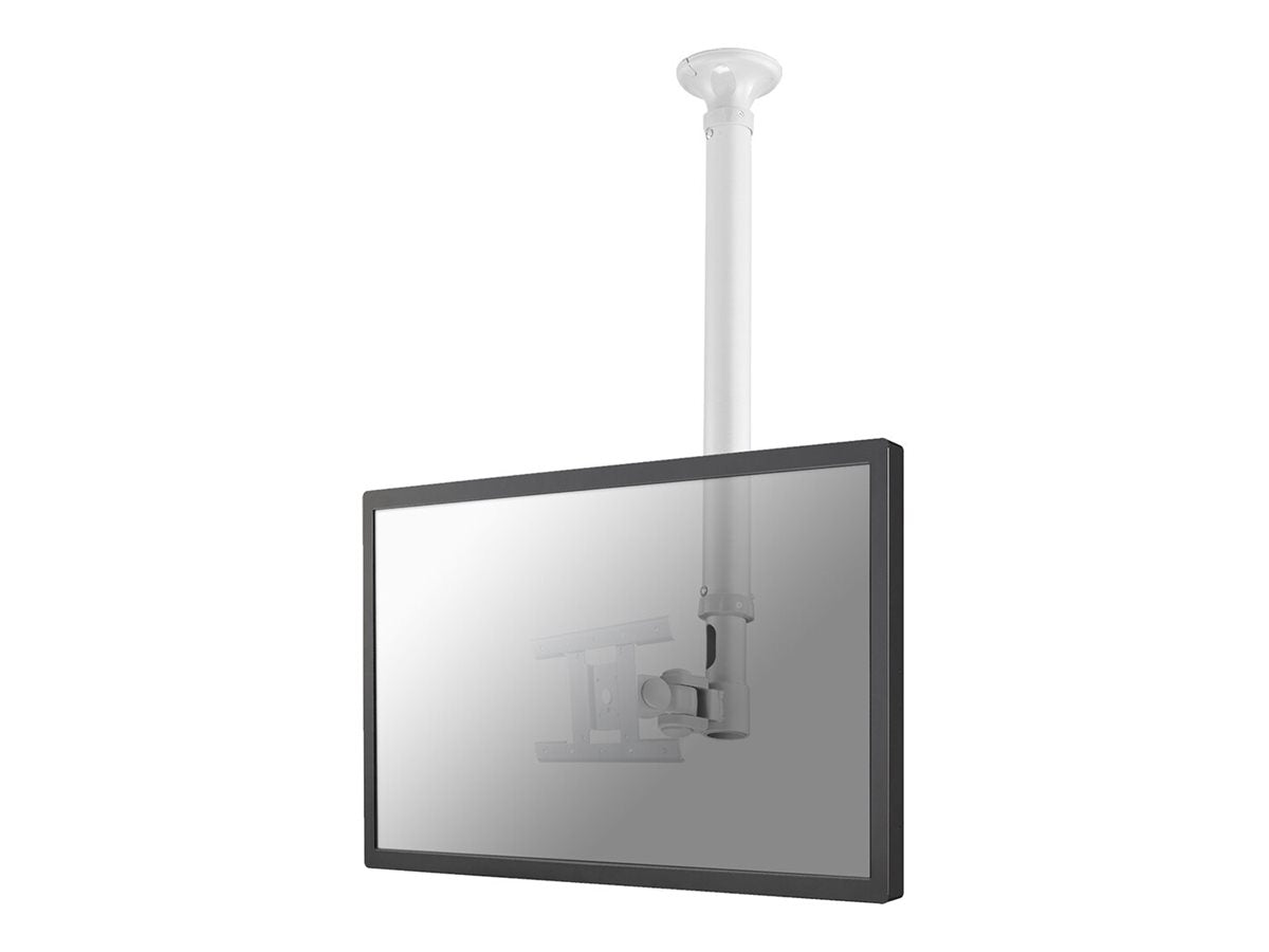 NEOMOUNTS FPMA-C100WHITE Support de plafond pour écran de 10-30p - h 79-129 cm