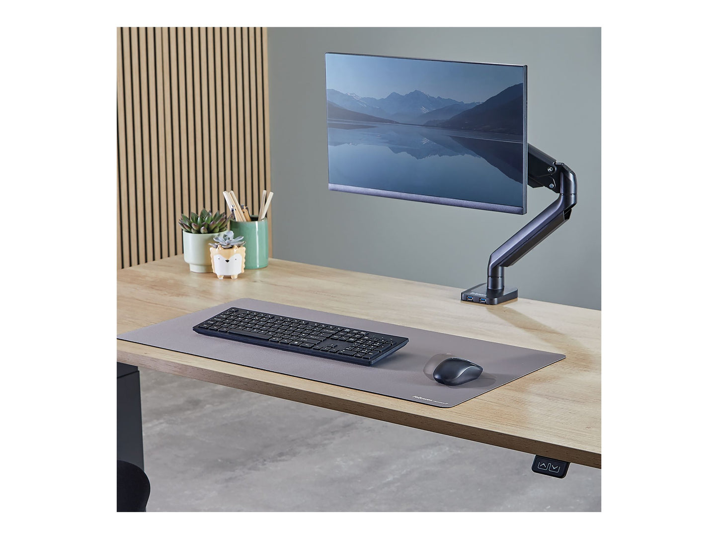 FELLOWES TAPIS SOUS MAIN DE BUREAU GRIS