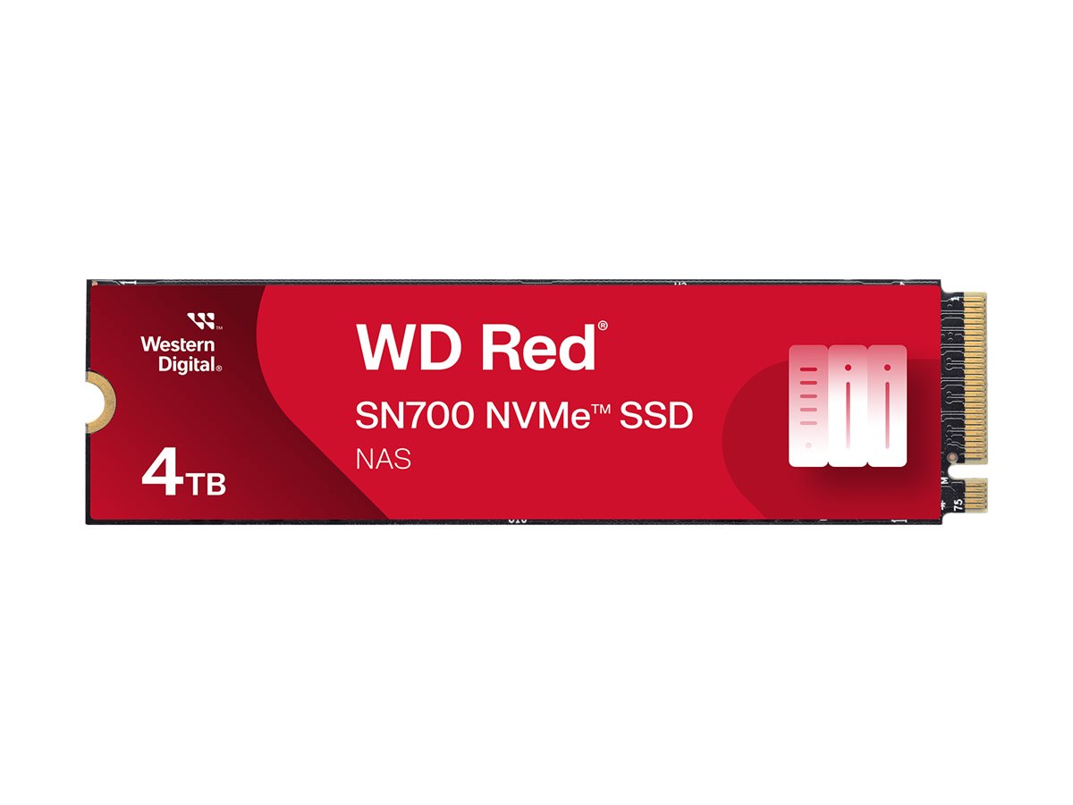WD Red SSD SN700 NVMe 4To M.2 2280 PCIe Gen3 8Gb/s internal drive for NAS devices POWERED BY SANDISK