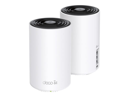 TP-LINK AXE5400 Whole Home Mesh Wi-Fi 6E System Tri-Band 574Mbps at 2.4GHz + 2402Mbps at 5GHz + 2402Mbps at 6GHz 4xInternal Antennas