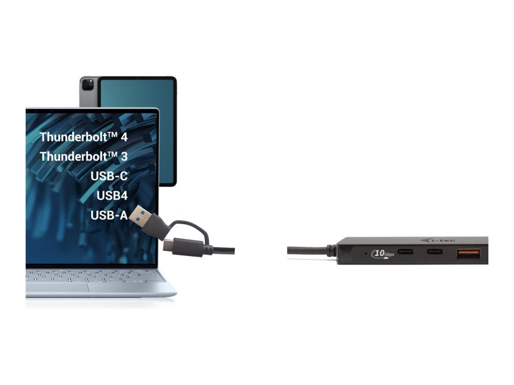 I-TEC I-TEC USB-C Metal HUB 2xUSB 3.0 2xUSB-C 5Gbps without power adapter ideal for Notebook Ultrabook Tablet PC