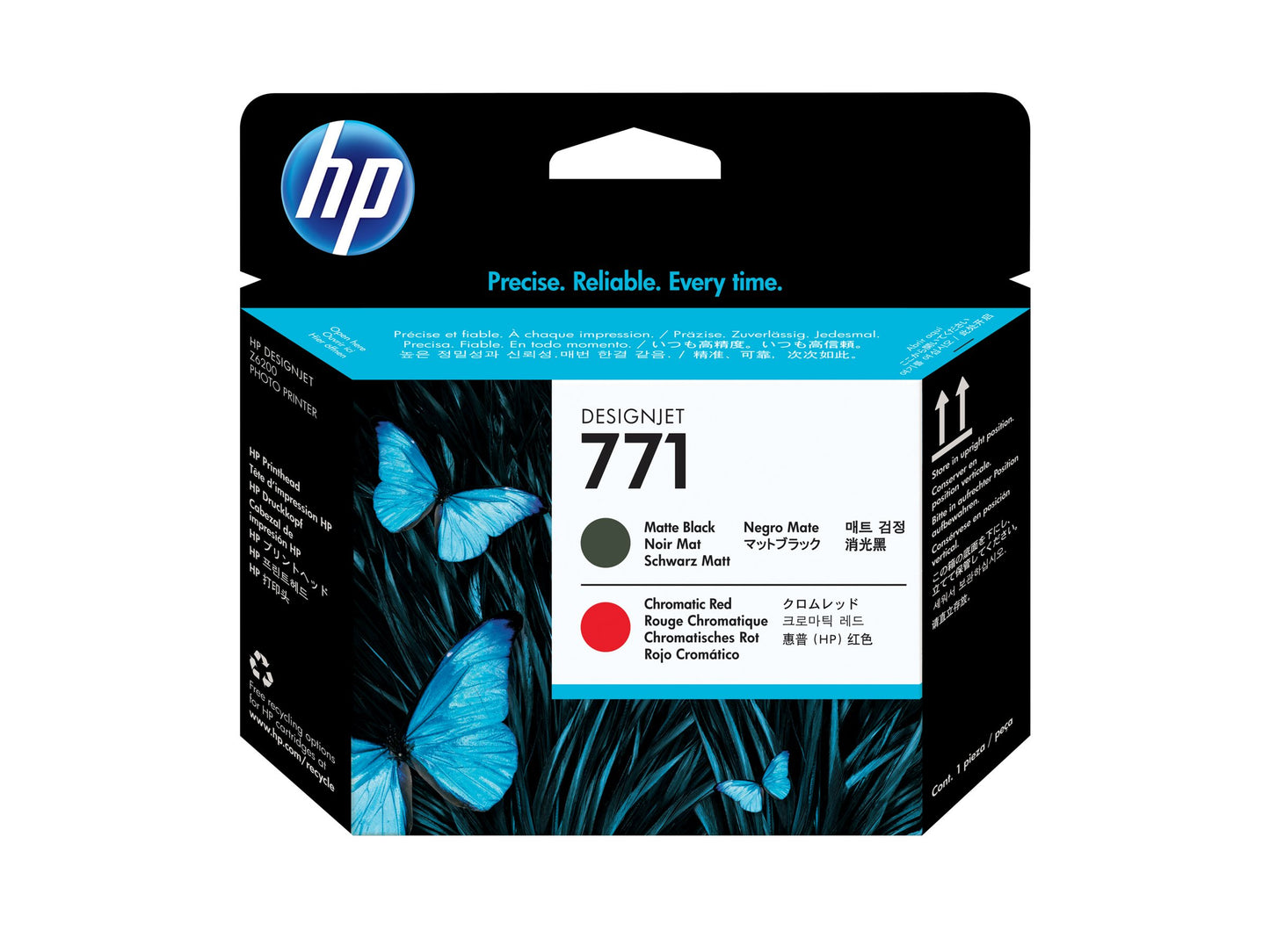 HP 771 original printhead CE017A matte black and chromatic red standard capacity 1-pack