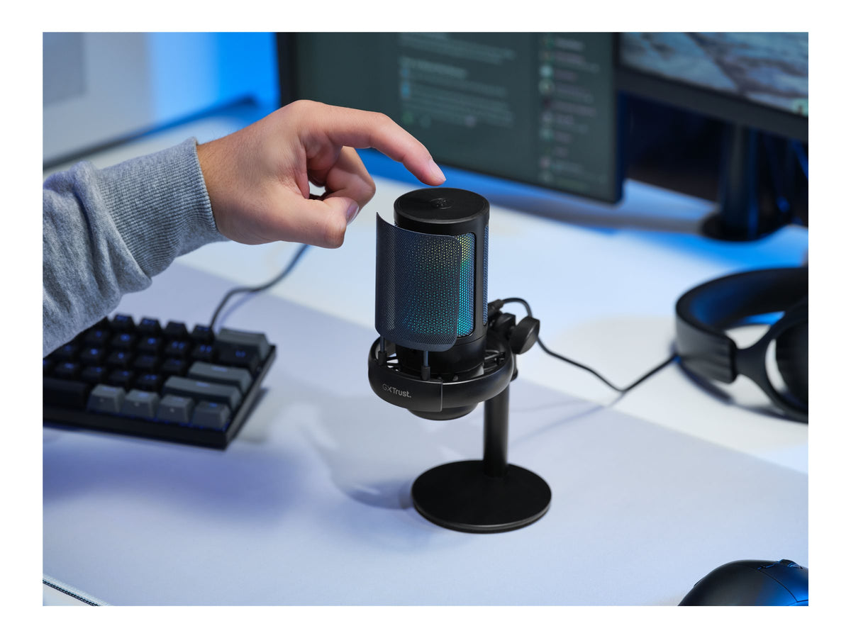 TRUST Microphone AURON USB éclairé noir