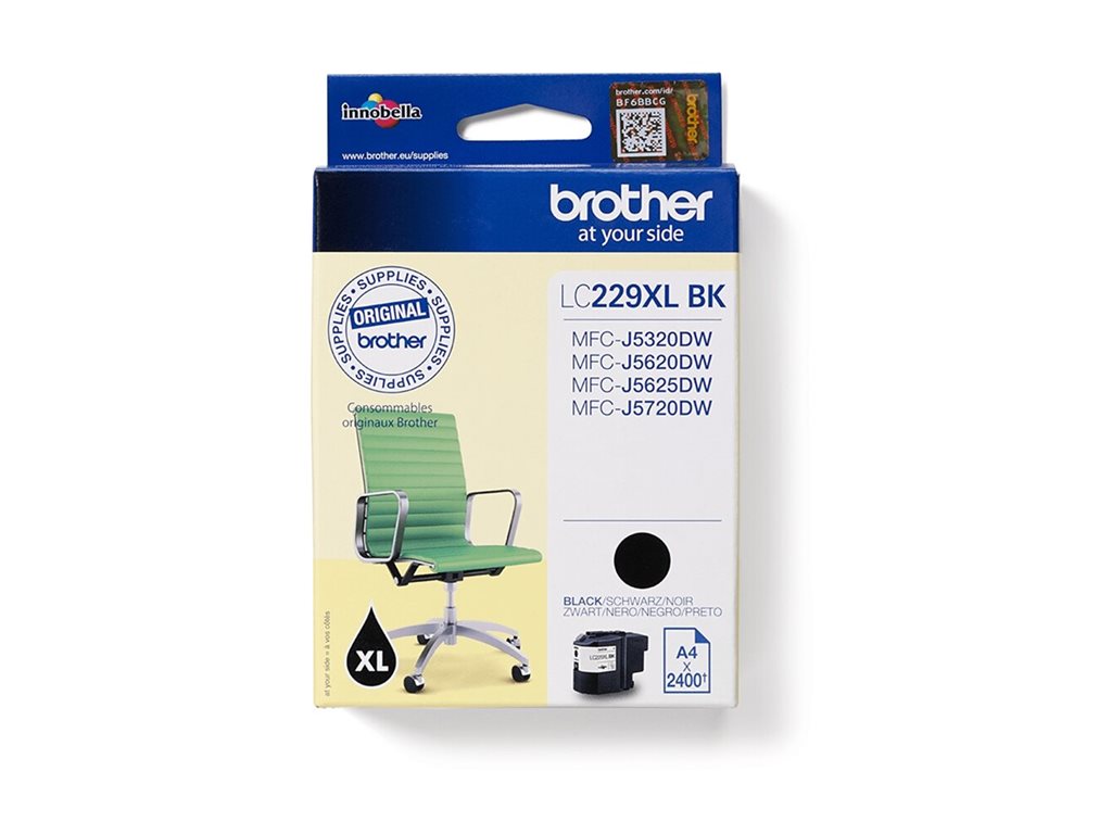 BROTHER LC-229XL cartouche d encre noir haute capacité 2400 pages pack de 1