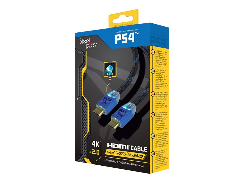 STEELPLAY 4K 2.0 HDMI High Speed Ultra HD LED Cable 2m PS4/PS3
