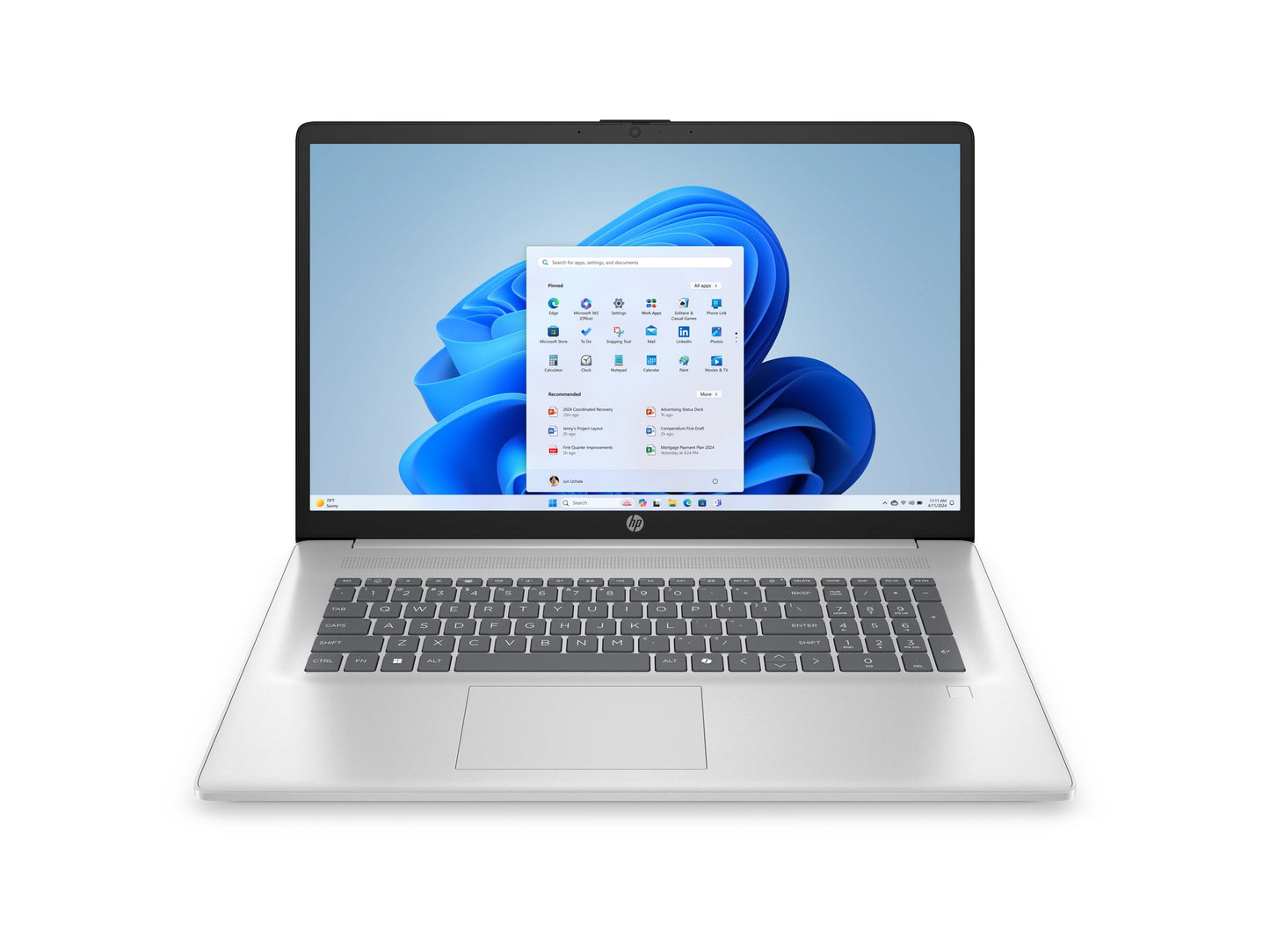 HP INC. HP Laptop 17-cp2062nf AMD Ryzen 3 7320U 17.3p HD+ 8Go 5500 512Go PCIe AMD Radeon Graphics W11H WARR 1/1/0 EURO