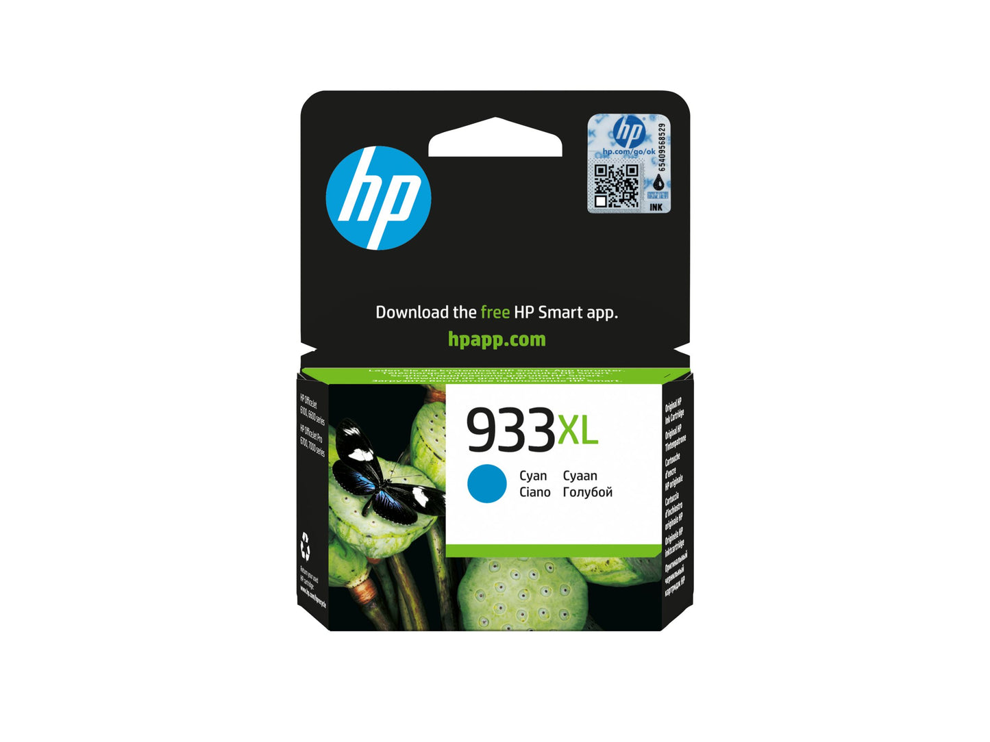 HP 933XL original Ink cartridge CN054AE BGX cyan high capacity 825 pages 1-pack Officejet