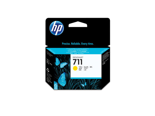 HP 711 original Ink cartridge CZ132A yellow standard capacity 29ml 1-pack