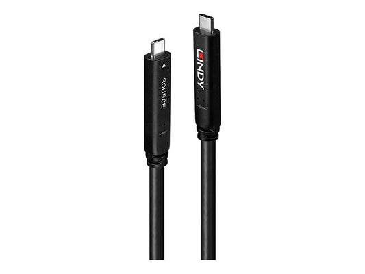 LINDY 15m USB 3.2 Gen 2 and DP 1.4 Type C Hybrid Cable